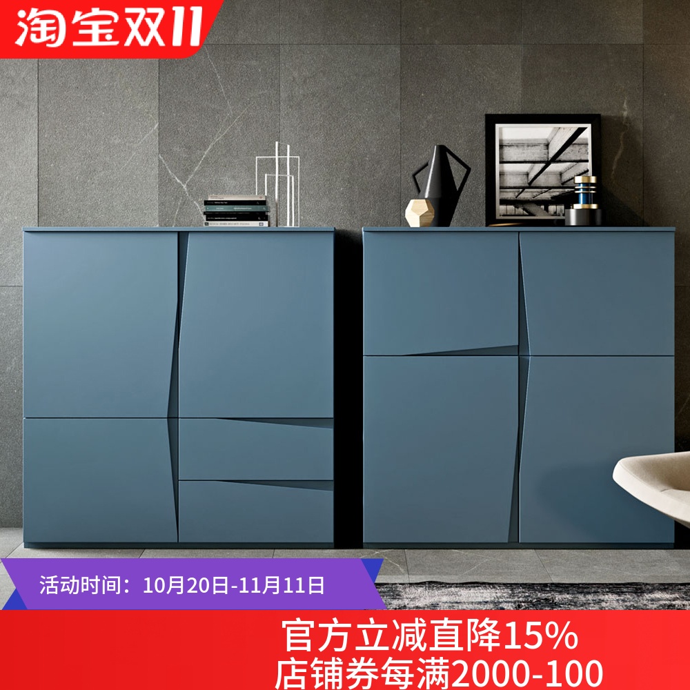 意式现代简约餐边柜创意储物鞋柜轻奢风收纳2025新款多功能玄关柜