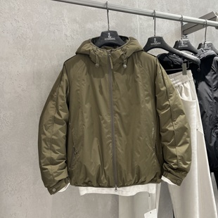 90鹅绒连帽羽绒服美式 男士 纯色加厚保暖宽松羽绒冲锋衣潮 新款 冬季