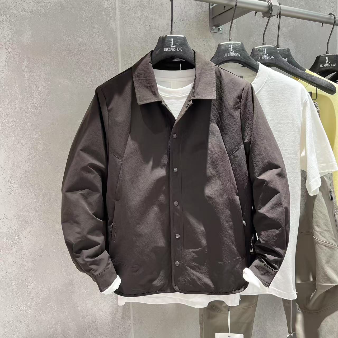 秋季韩版男士翻领长袖夹克