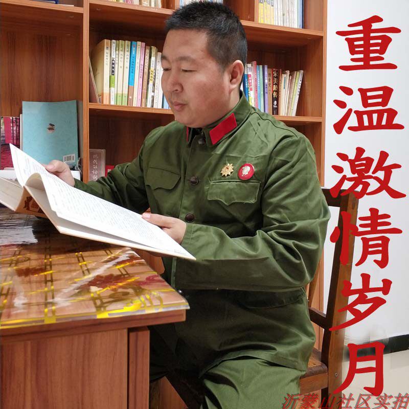 老式65装　军绿涤卡上衣裤子套装三点红老款干部服正品65式冬装