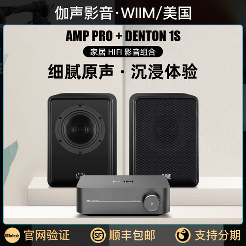 Wharfedale/沃夫德尔 DENTON 1S 搭 WiiM AMP Pro 组合音乐播放器