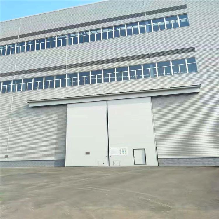 定做双开大规格工业平开门彩钢板电动平移门厂房车间平开门