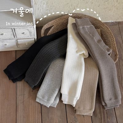 女童加绒九分裤袜冬季纯色打底裤