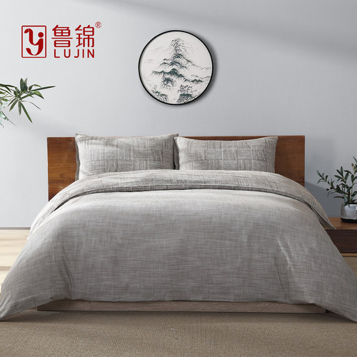 鲁锦初之帛纯棉老粗布中式四件套