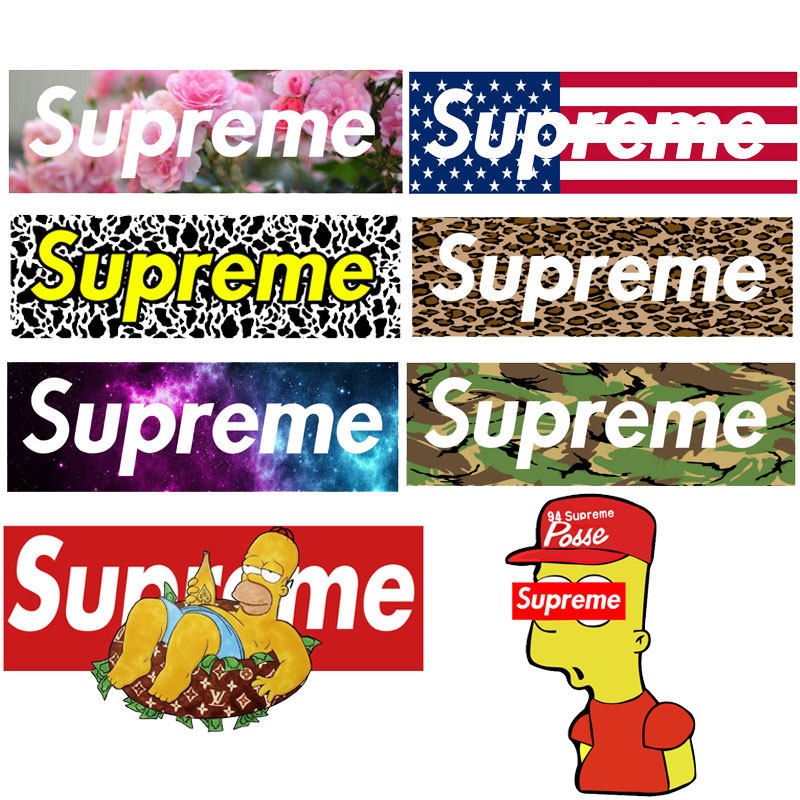 潮牌卡通supreme烫画图案印花贴图柯式热转印a级耐水洗胶印衣服贴