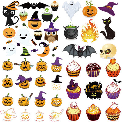 万圣节装饰贴可熨烫烫画贴