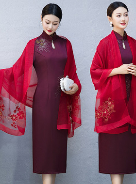 春夏秋冬刺绣中国风喜妈妈婆婆