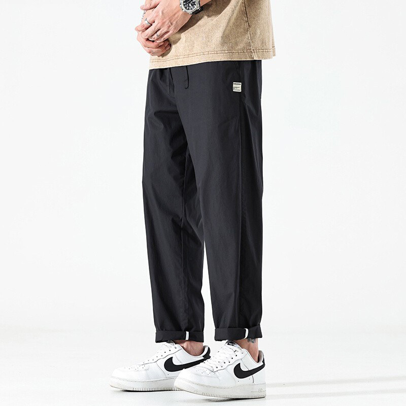 2025夏季冰感薄款长裤日系宽松休闲男士九分裤潮流百搭直筒裤子,男装,休闲裤,淘宝优惠券,粉丝福利购,淘宝优惠卷