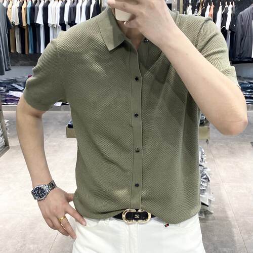 2025夏季高品质纯色翻领polo衫