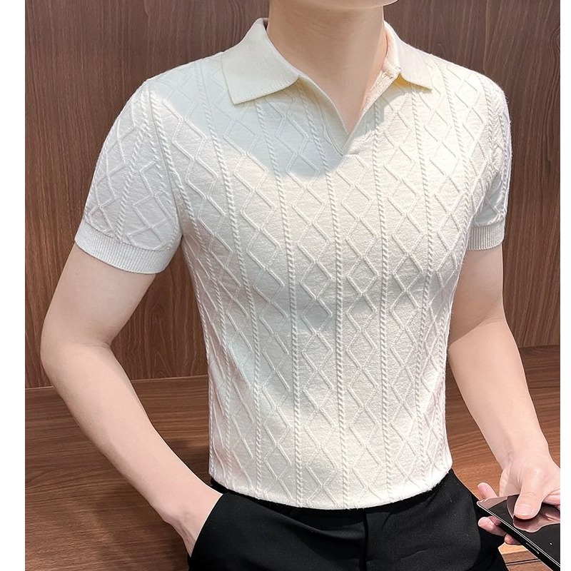 V领男士短袖T恤夏季新款