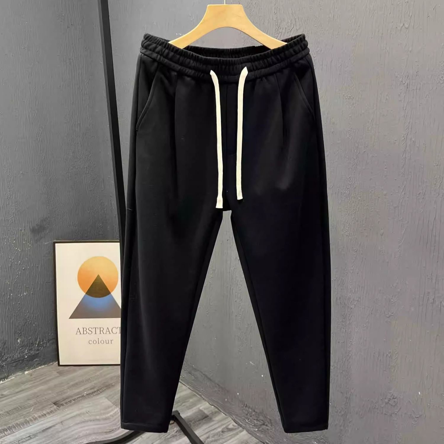 纯色九分裤潮牌休闲裤美式