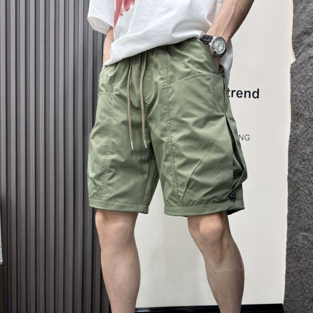 夏季大口袋短裤男百搭宽松多口袋工装五分裤机能风户外速干沙滩裤图片