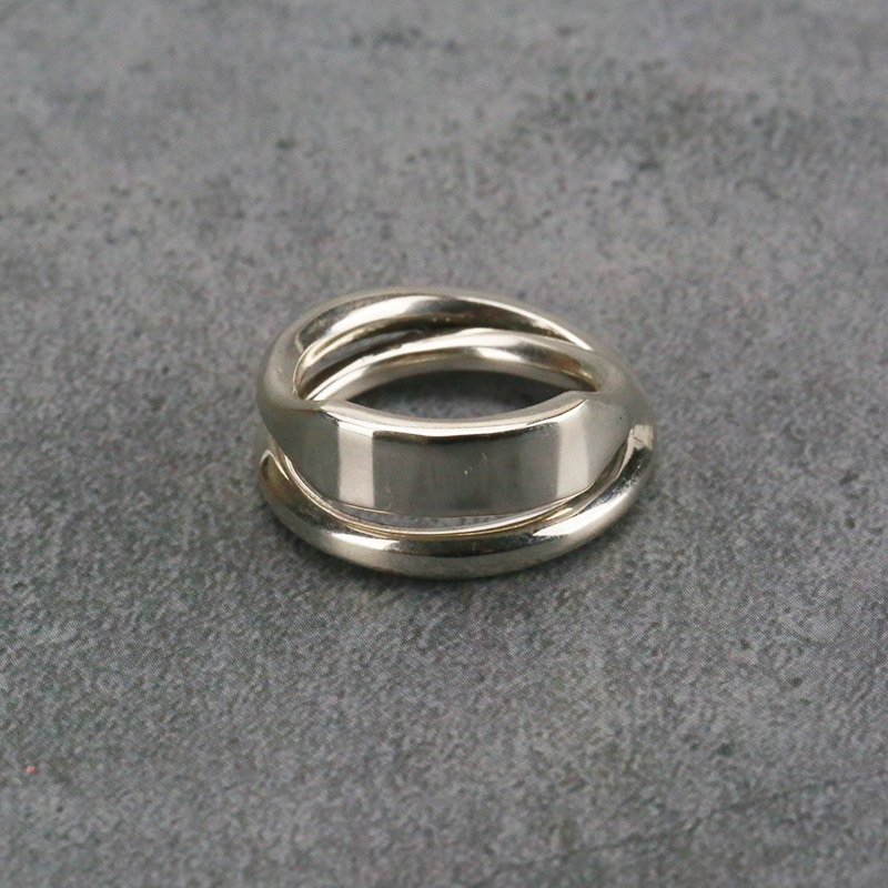 牛钝werkstatt munchen慕尼黑德国小众先锋戒指交叉缠绕925银男女