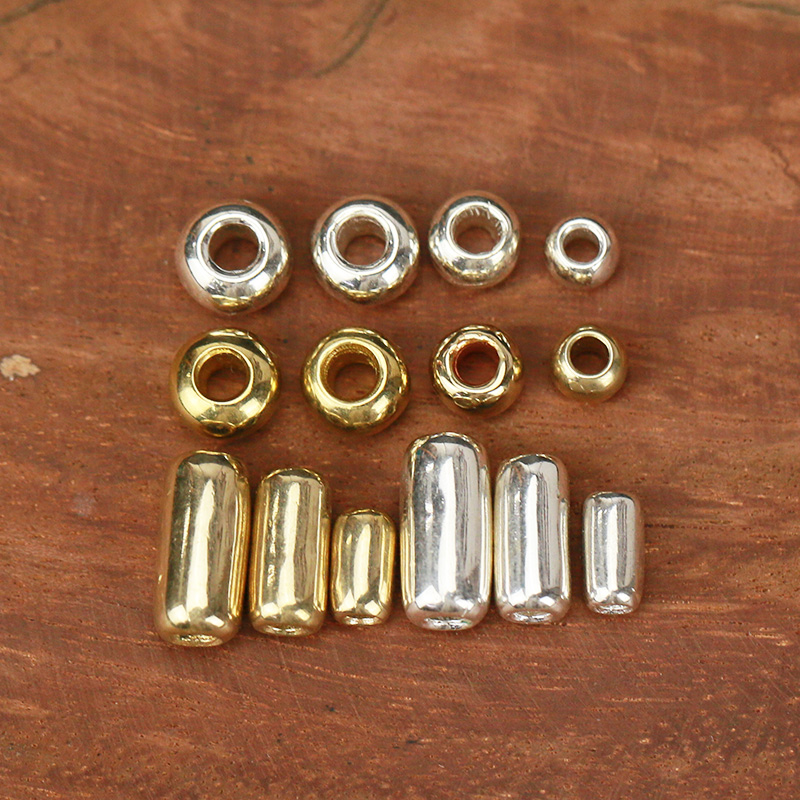 牛钝精工高桥实心苹果配饰银珠