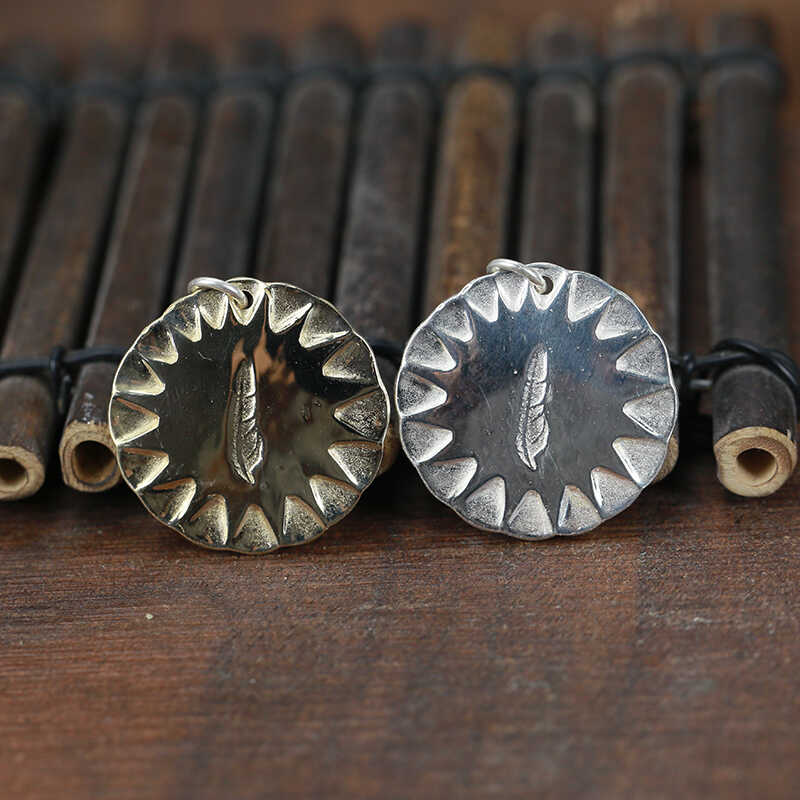 LarrySmith925纯银银饼铜饼吊坠