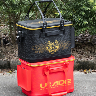 海钓饵料箱矶钓打窝箱EVA加厚鱼箱窝料箱多功能硬式矶钓饵料桶新