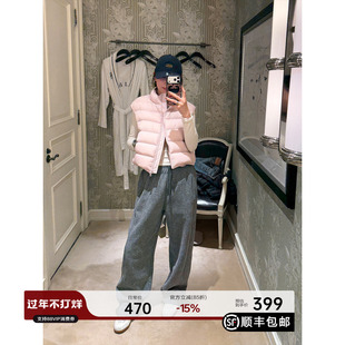 YANGLE_鹅绒羽绒马甲女2025冬季新款韩系立领叠穿短款排骨羽绒服