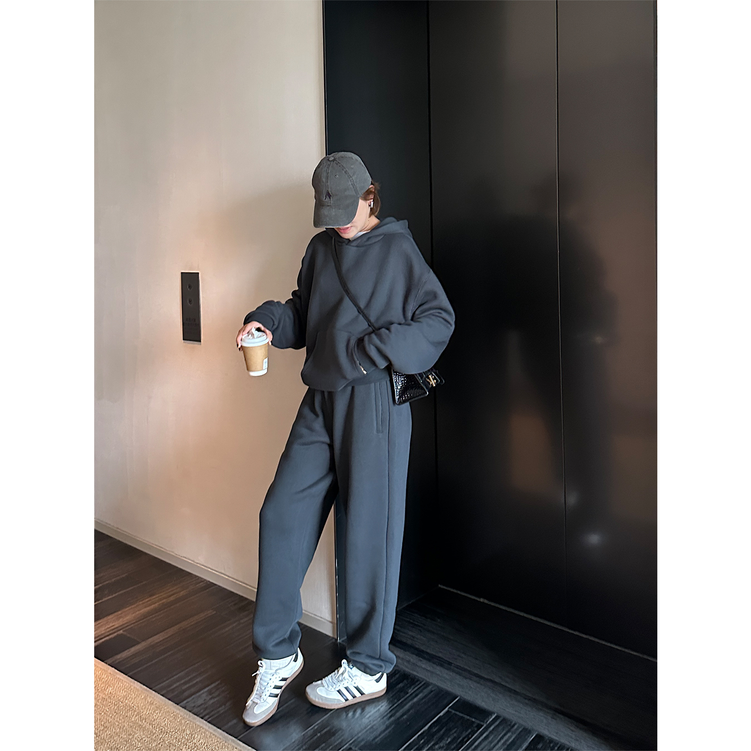 重磅460g抓绒连帽卫衣/卫裤套装