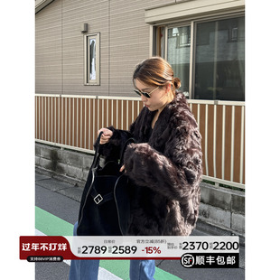 YANGLE_2025年冬季新款小胎羔真毛真皮高级稀缺小湖羊皮草外套女