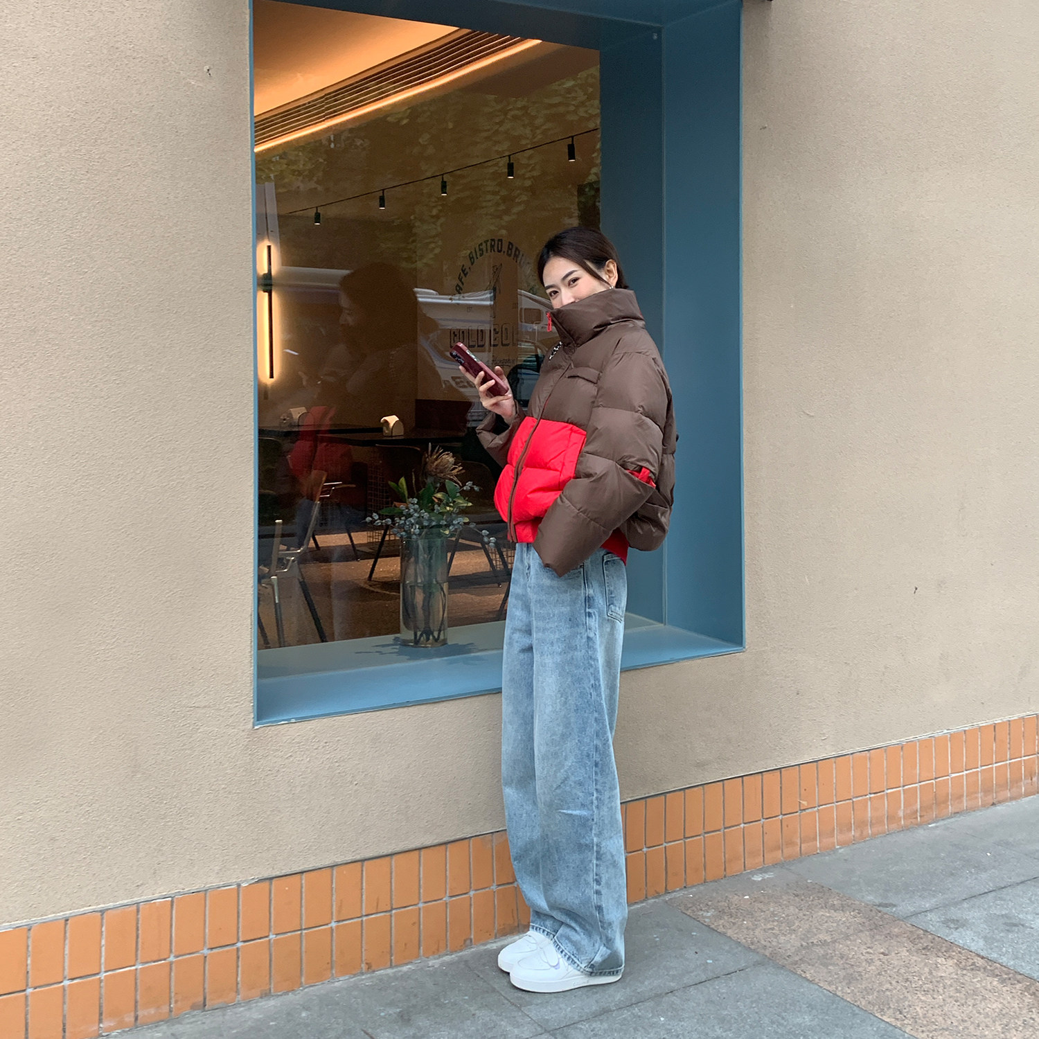 【现货特价】短款立领羽绒服女年冬季90白鸭绒面包服撞色羽绒外套,女装/女士精品,羽绒服,淘宝优惠券,粉丝福利购,淘宝优惠卷