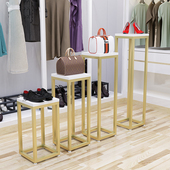 欧洲橱窗摊位服装 帽袋展示架高低流量表化妆品岛花卉展示架 店鞋