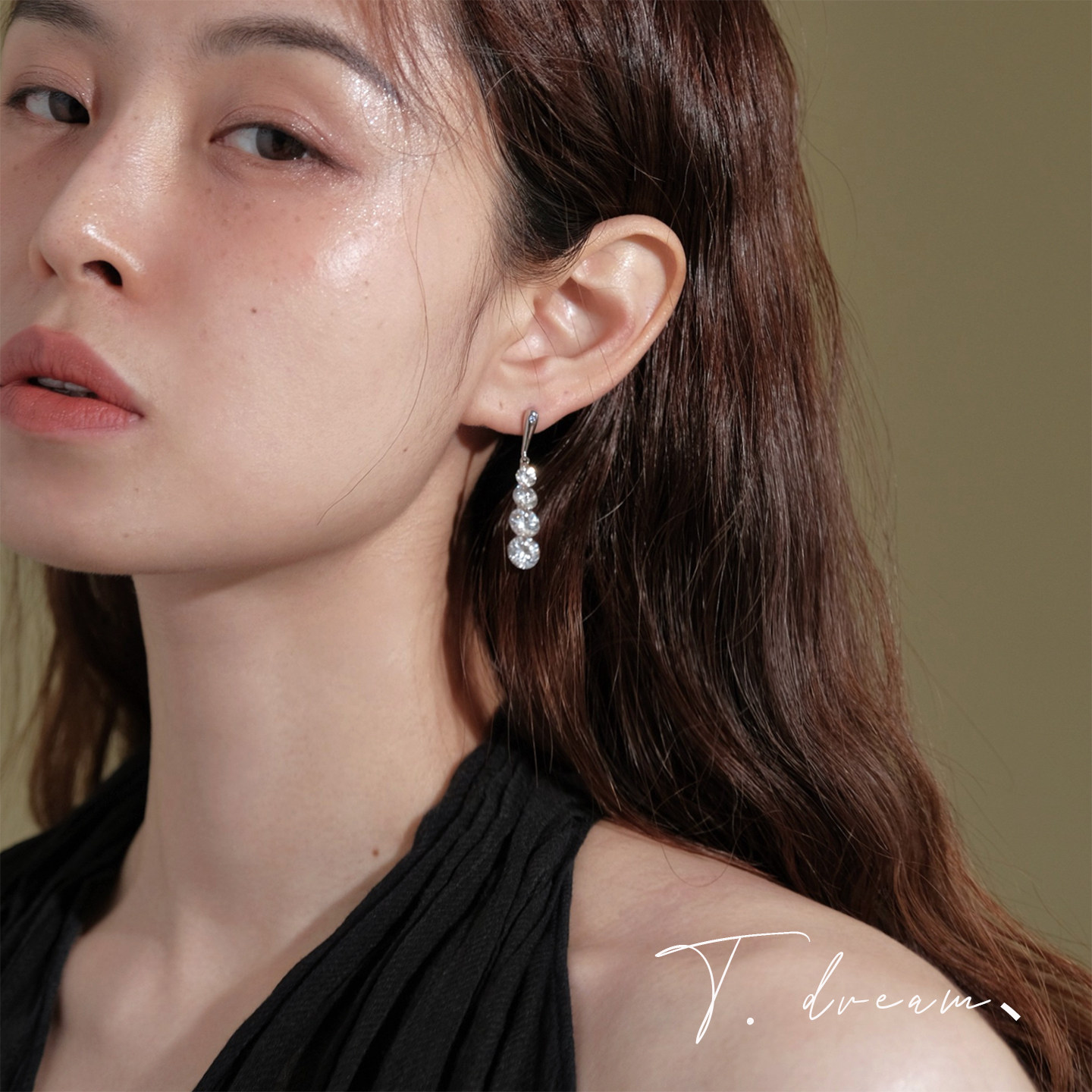 《藏了星光》重工闪锆耳坠耳环女小众设计高级耳饰耳钉2026新款