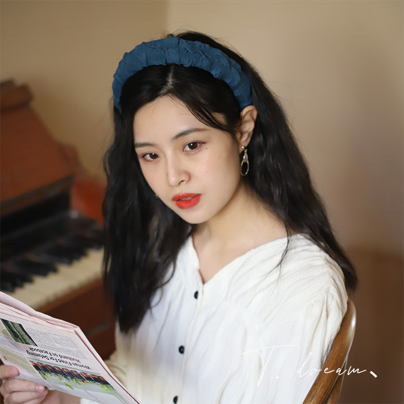 《淑女日记》高颅顶海绵发箍女秋季新款温柔复古法式头箍发带发饰