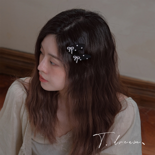 复古甜美百搭发夹刘海bb夹少女侧边发卡ins风 法式 少女夜想诗
