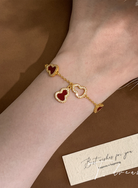 nicedream红母贝葫芦吊坠手链