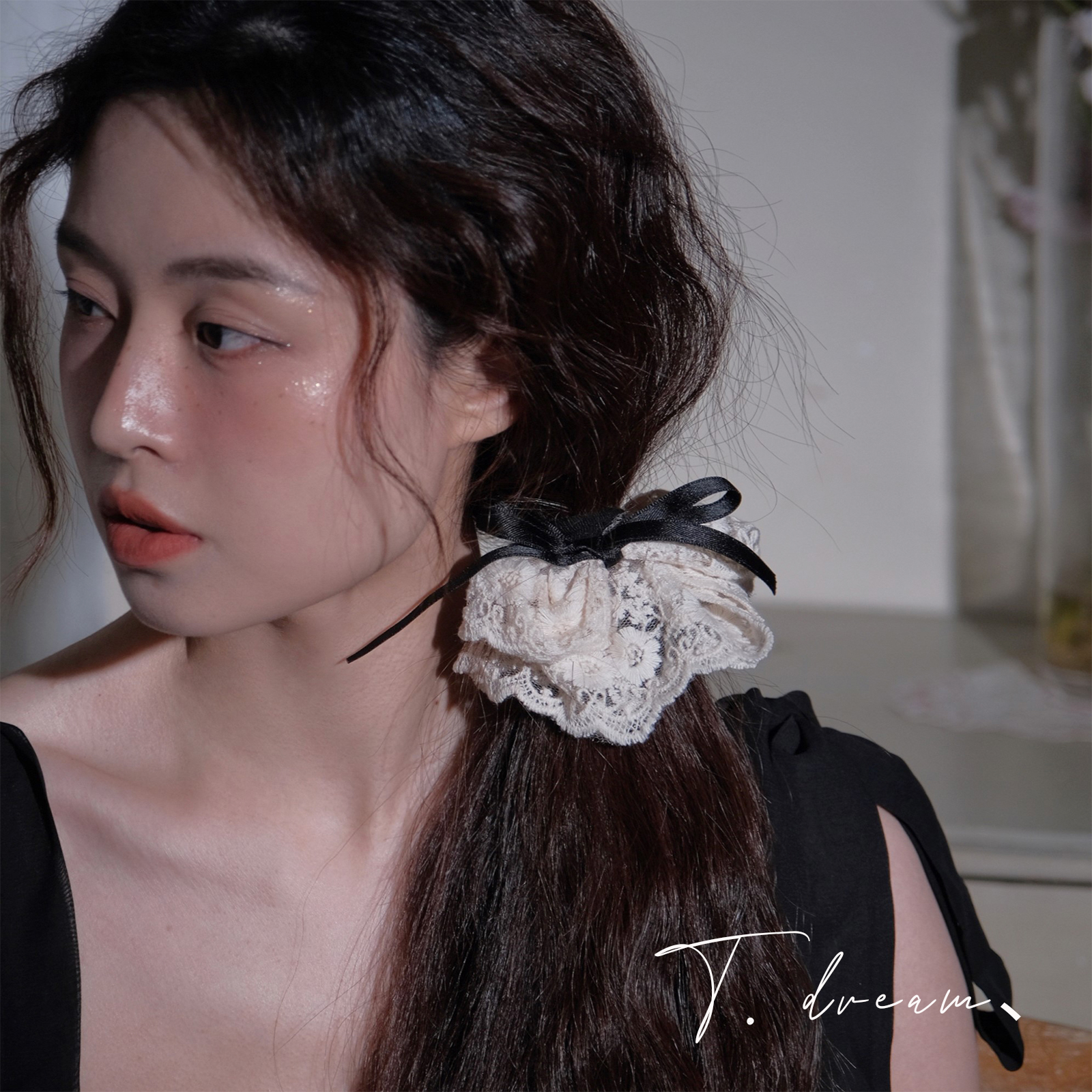 仲夏夜之梦法式蕾丝蝴蝶结发圈