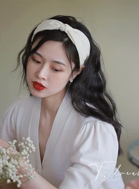 《岛屋书店》高颅顶显脸小发箍女温柔复古法式发带头箍发饰春夏