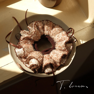 复古头绳头饰 蝴蝶结花边毛线大肠发圈发饰女丸子头法式 烘焙屋