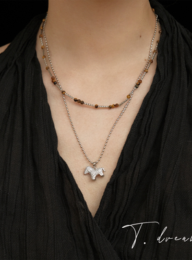 nicedream原创串珠叠戴小马项链