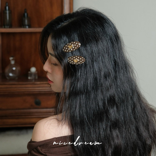 Nicedream法式复古波点刘海BB夹