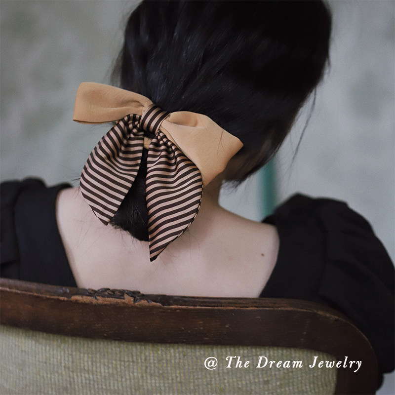 《焦糖拿铁》蝴蝶结纯色飘带发圈头绳春夏日韩新款文艺时尚超仙