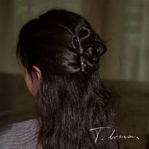 仲夏夜之梦法式烫钻蝴蝶结抓夹