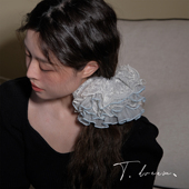 复古头绳头饰头花 薄纱蕾丝发圈ins发饰女丸子头法式 梦游仙境