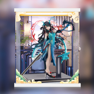 亚克力透明防尘罩适用明日方舟 夕 染尘烟手办模型收纳防尘展示盒