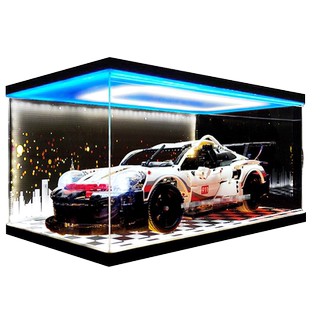 适用乐高亚克力展示盒保时捷911RSR 42096积木模型手办收纳防尘罩