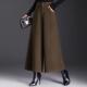 新款 毛呢阔腿裤 女高腰宽松通勤休闲裤 2025秋冬季 九分洋气大脚裤 裙