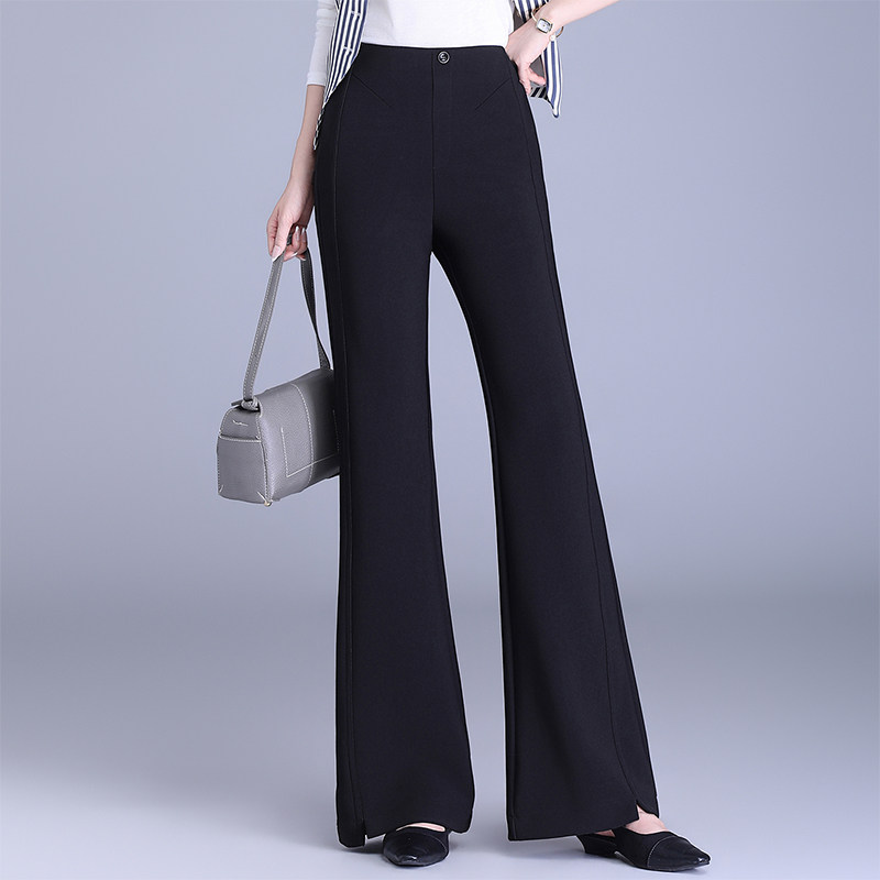 时尚喇叭裤女春夏2026新款高腰气质显瘦通勤西装喇叭裤休闲长裤子