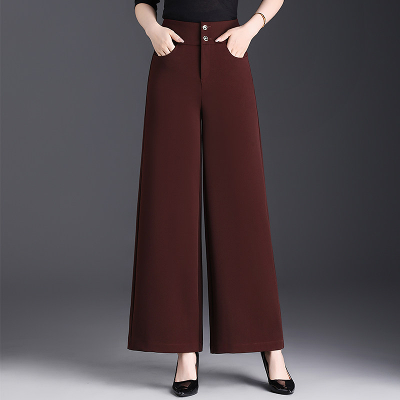 阔腿裤女高腰垂感2025年新款春季黑色裤子休闲裤宽松显瘦九分裤,女装/女士精品,休闲裤,淘宝优惠券,粉丝福利购,淘宝优惠卷