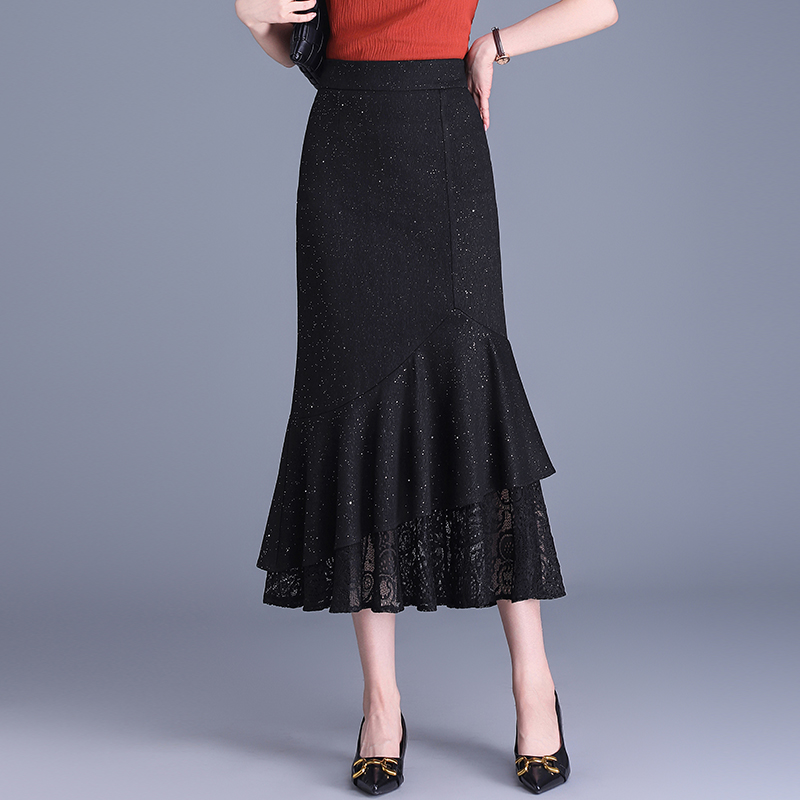 蕾丝鱼尾裙半身裙包臀裙