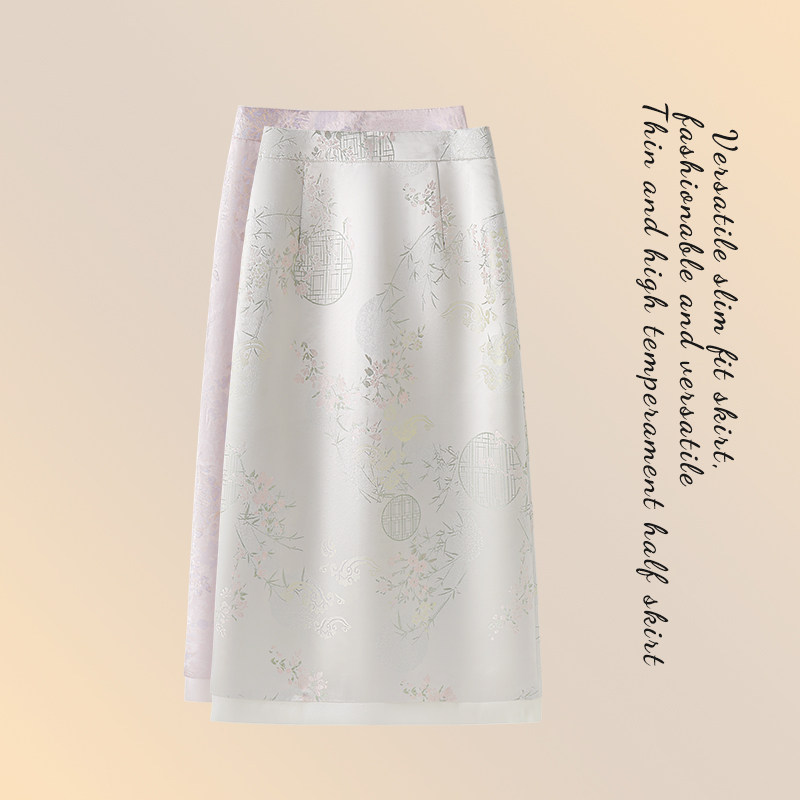 新中式国风直筒半身裙女春季2026新款中长款气质显瘦包臀裙一步裙