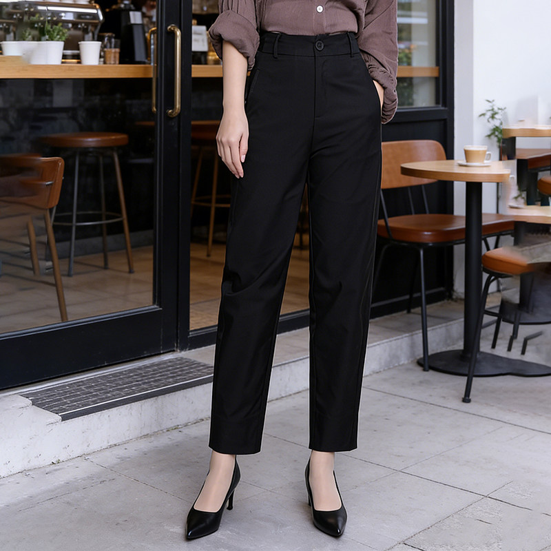 2026春夏新款直筒西装裤女九分烟管裤显瘦百搭小个子通勤休闲裤子