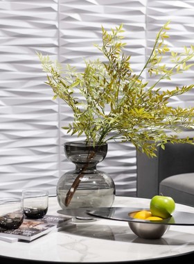 罗曼提 现代样板间花艺软装饰品摆件果盘 客厅茶几摆放铁壶酒杯具