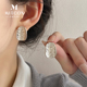 高级肌理感曲面不规则片片耳环女小众简约冷淡风个性 夸张椭圆耳饰