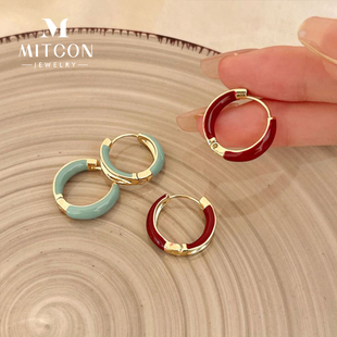 耳环女小众设计高级感耳圈耳扣气质简约耳钉2023新款爆款圆圈耳饰