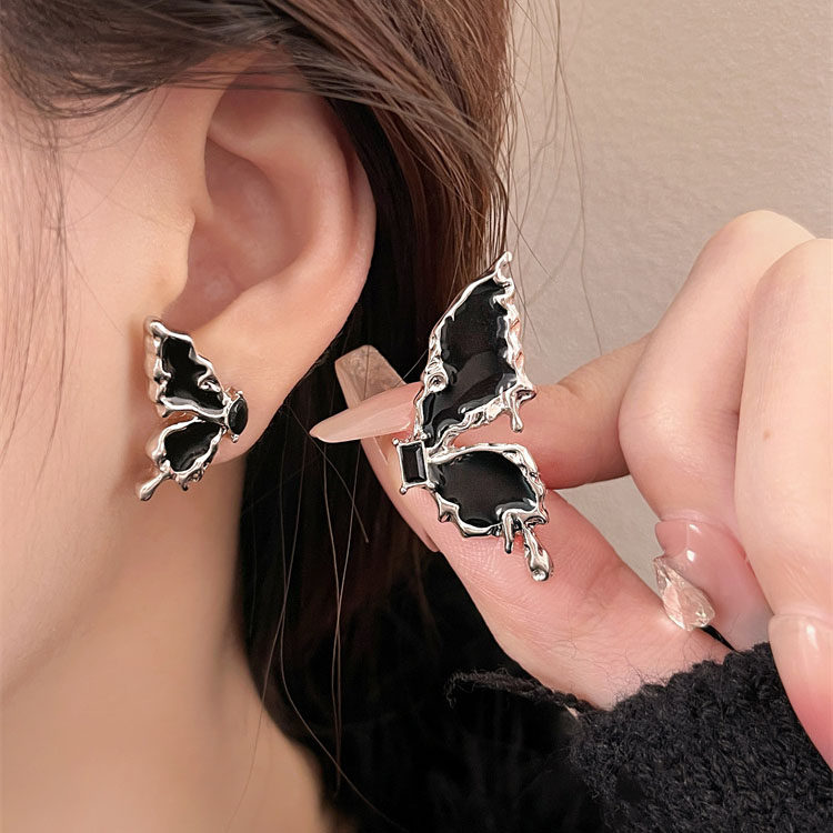 925银针不对称蝴蝶耳环女新款潮时尚洋气耳饰甜酷辣妹风耳钉耳夹,饰品/流行首饰/时尚饰品新,耳钉,淘宝优惠券,粉丝福利购,淘宝优惠卷