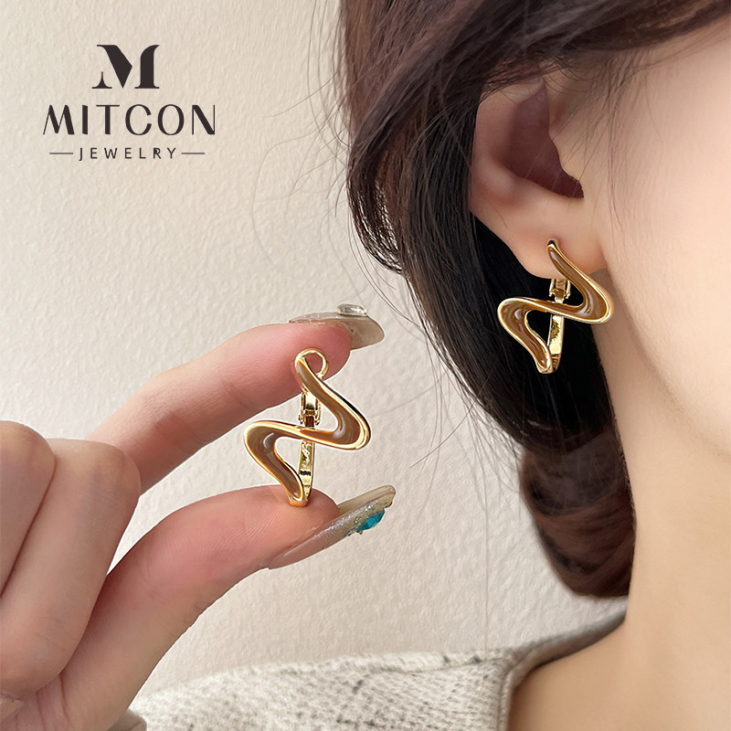 几何金属螺旋耳环女2024新款爆款小众设计高级感轻奢耳钉气质耳饰,饰品/流行首饰/时尚饰品新,耳环,淘宝优惠券,粉丝福利购,淘宝优惠卷